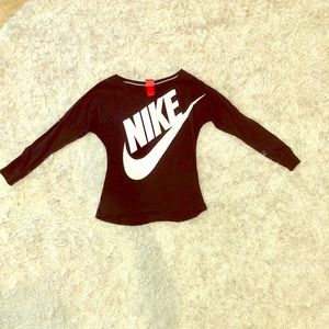 Black long sleeve Nike top